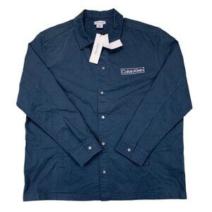 Calvin Klein Mens Relaxed Fit Box Logo Shirt Size L